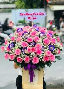 LCH1327 - Giỏ hoa tặng sinh nhật mẹ
