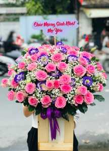 HN1327 - Giỏ hoa tặng sinh nhật mẹ