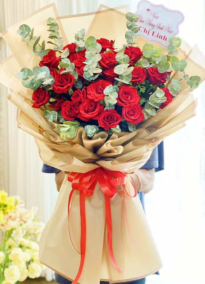 Bó hoa hồng tặng sinh nhật người yêu, người thân - HCM1328