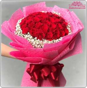 Bó hoa tình yêu hồng thắm AG591
